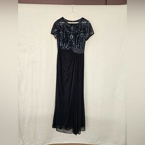 Alex Evening Navy Blue Gown (Size 6)